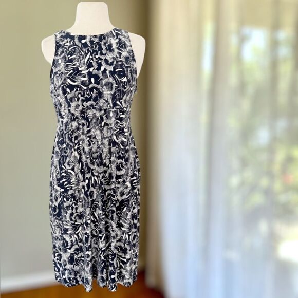 Athleta Santorini High Neck Indigo Floral Dress Size XXS - Picture 3 of 15